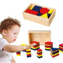 Wooden Blocks Dienesa Geometric Shapes Viga Toys Montessori