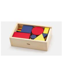 Wooden Blocks Dienesa Geometric Shapes Viga Toys Montessori