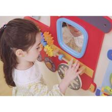 Деревянная сенсорно-манипулятивная доска EDU Поезд VIGA