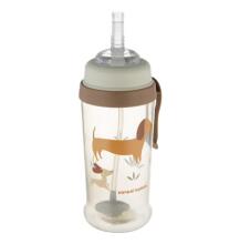 CANPOL 56/510_bro No-Spill Bottle with Straw and Weight 350ml DOGS