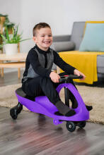 Качалка на колесах Wiggle от ECOTOYS с LED-колесами, фиолетовая