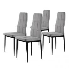 Aizpildītas krēsli ēdamistabai un viesistabai, 4 gabalu komplekts, pelēks, ModernHome