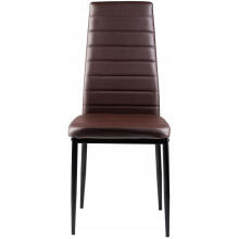 Eco-leather chairs for living room and dining room, set of 4, brown, ModernHome