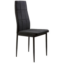 Upholstered chairs for dining room and living room, set of 4, black, ModernHome