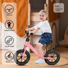 Mncylion Balance Bike Art.255171 Pink Children's bicycle - runner with metal frame