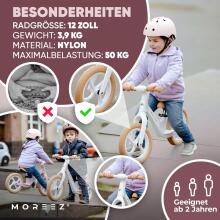 Moreez Balance Bike Art.255179 Black Детский велосипед - бегунок с металлической рамой