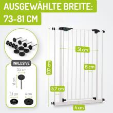 Bomi® Mira Safety Gate Art.255187 White Ворота Безопасности