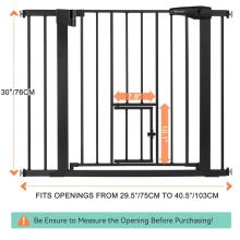 Comomy Door Safety Gate Art.255190 Black Drošības Vārti