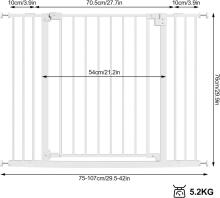 Woltu Door Safety Gate Art.255193 White Ворота безопасности