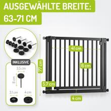 Bomi® Miko Safety Gate Art.255195 Black Drošības Vārti