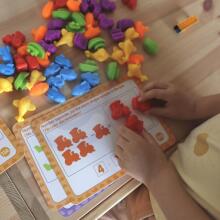 WOOPIE Izglītojošais komplekts Mācīšanās skaitīt Montessori krāsu šķirotājs 2 gab.