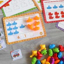 WOOPIE Izglītojošais komplekts Mācīšanās skaitīt Montessori krāsu šķirotājs 2 gab.