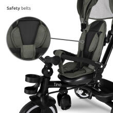 Lorelli Tino Art.10050682506 Grey Children's tricycle with handlebar and roof