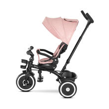 Lorelli Tino Art.10050682516 Pink Children's tricycle with handlebar and roof