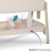 Lorelli Millie Art.10080732506 Grey Cot for comfortable co-sleeping 2 in 1