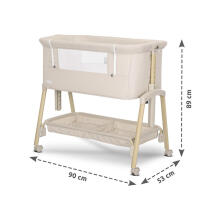 Lorelli Millie Art.10080732506 Grey Cot for comfortable co-sleeping 2 in 1