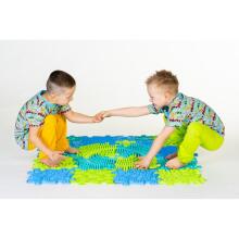 WOOPIE Sensory Orthopedic Mat Puzzle 11 pcs - Color Blue/Green