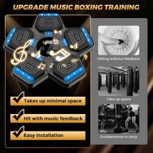 Music Boxing Machine Art.255571 Sienas stiprināma boksa paliktnis/vairogs ar cimdiem