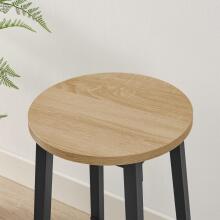 Bāra krēsls apaļš 2 gabali 65 cm augsts krēsls ar atzveltni
