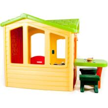 Little Tikes Piknika Māja ar Terasi un Burvju Durvju Zvanu - Dabisks