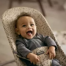Babybjorn Bliss Bouncer Balance Cotton Art.006038 Beige/Dark Grey Šūpuļkrēsliņš