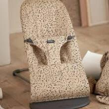 Babybjorn Bliss Bouncer Balance Cotton Art.006038 Beige/Dark Grey Šūpuļkrēsliņš