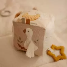 Little Dutch Soft Activity Cube Natural Newborn Art.8409  Mīkstais attīstošais klucis