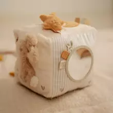 Little Dutch Soft Activity Cube Natural Newborn Art.8409  Mīkstais attīstošais klucis