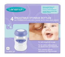 Lansinoh Breastmilk Storage Bottles Art.20417 piena uzglabāšanas pudeles 4 gab.160ml
