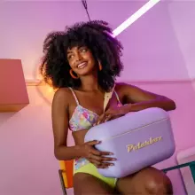 Polarbox Cool Box Retro Cooler Art.256938 Pink Camping Refrigerator 12L