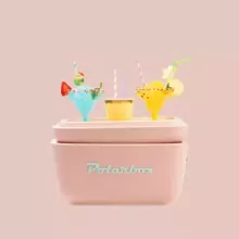 Polarbox Cool Box Retro Cooler Art.256940 Pink kempinga ledusskapis/aukstumkaste 20L