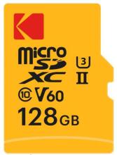 Kodak mSD 128GB UHS-II U3 A1 V60 Ultra Pro EKMSDM128GUHS2V1K