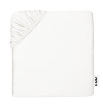 La Bebe™ Cotton 89x38+5 см  Art.24440  хлопковая белая простынка на резинке