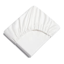 La Bebe™ Cotton 89x38+5 см  Art.24440  хлопковая белая простынка на резинке