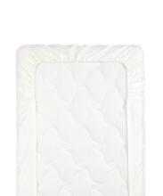 La Bebe™ Cotton 89x38+5 см  Art.24440  хлопковая белая простынка на резинке