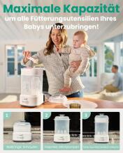 Grownsy Baby Sterilizer 4 in 1 Art.257146  bērnu pudelīšu sterilizators,/ pudelīšu sterilizators mazulim un žāvētājs/ ātra žāvēšana/ sterilizators bērnu precēm 4-in-1