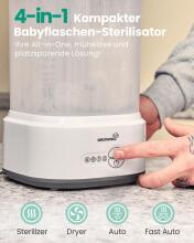 Grownsy Baby Sterilizer 4 in 1 Art.257146  bērnu pudelīšu sterilizators,/ pudelīšu sterilizators mazulim un žāvētājs/ ātra žāvēšana/ sterilizators bērnu precēm 4-in-1