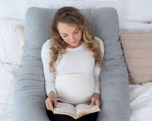 La Bebe™ Cushy Maternity Pillow Art.91914 Peach Daudzfunkcionāls spilvens grūtniecēm (U Shaped), sintepona pildīšana, 155x80cm