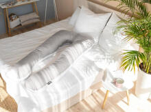 La Bebe™ Cushy Maternity Pillow Art.91919  Light Grey 155x80cm