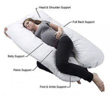 La Bebe™ Cushy Maternity Pillow Art.91919  Light Grey 155x80cm