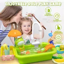 Play Sink Toy Art.257368 Green mazgājamā virtuves izlietne