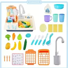 Play Sink Toy Art.257370 Blue  Kitchen sink with accessories