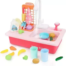 Play Sink Toy Art.257371 Pink  Кухонная раковина с аксессуарами