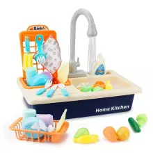 Play Sink Toy Art.257371 Pink  Кухонная раковина с аксессуарами
