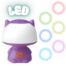 WOOPIE Multifunctional RGB Lamp Bluetooth Speaker Karaoke Voice Modulator SD Card AUX Purple
