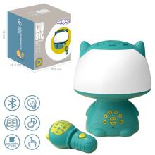 Многофункциональная RGB лампа Woopie с Bluetooth колонкой, караоке и модулем изменения голоса, SD-картой, AUX, бирюзовая