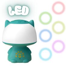 Многофункциональная RGB лампа Woopie с Bluetooth колонкой, караоке и модулем изменения голоса, SD-картой, AUX, бирюзовая