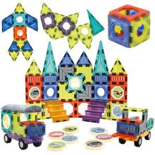WOOPIE Magnētiskie 3D Būvbloku Komplekts Pilsētas Transportlīdzekļi 71 gab.