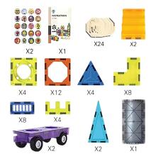 WOOPIE Magnētiskie 3D Būvbloku Komplekts Pilsētas Transportlīdzekļi 71 gab.