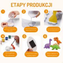 WOOPIE Creative Set with Paints DIY Make Plaster Casts Figurines and Paint - Dinosaur Set